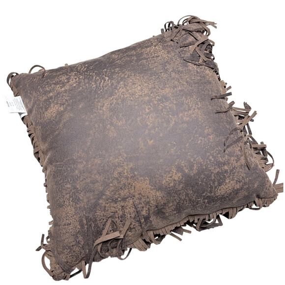 Western Faux Leather Suede Like Studded Pillows 18x18" - Picture 3 of 14